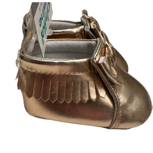 Child Of Mine Carters Baby Shoes Gold Moccasin Slip On 0-3 Months - Picture 1 of 4